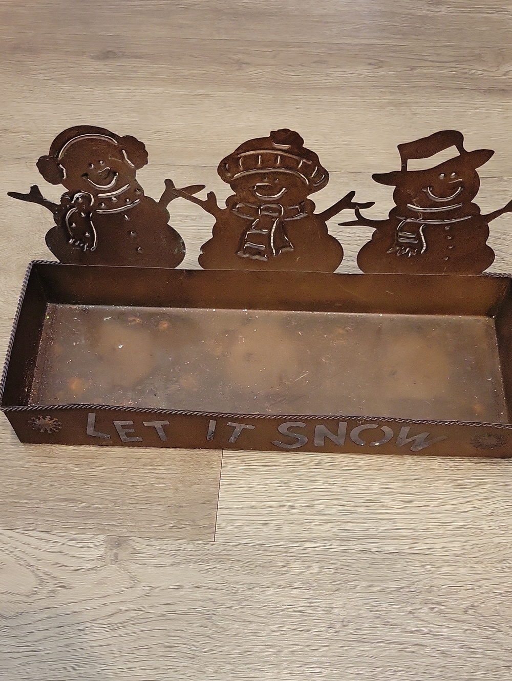 Vintage Snowman Candle Holder